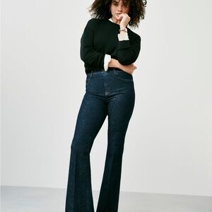 SPANX Raw Indigo Denim Flare Pants